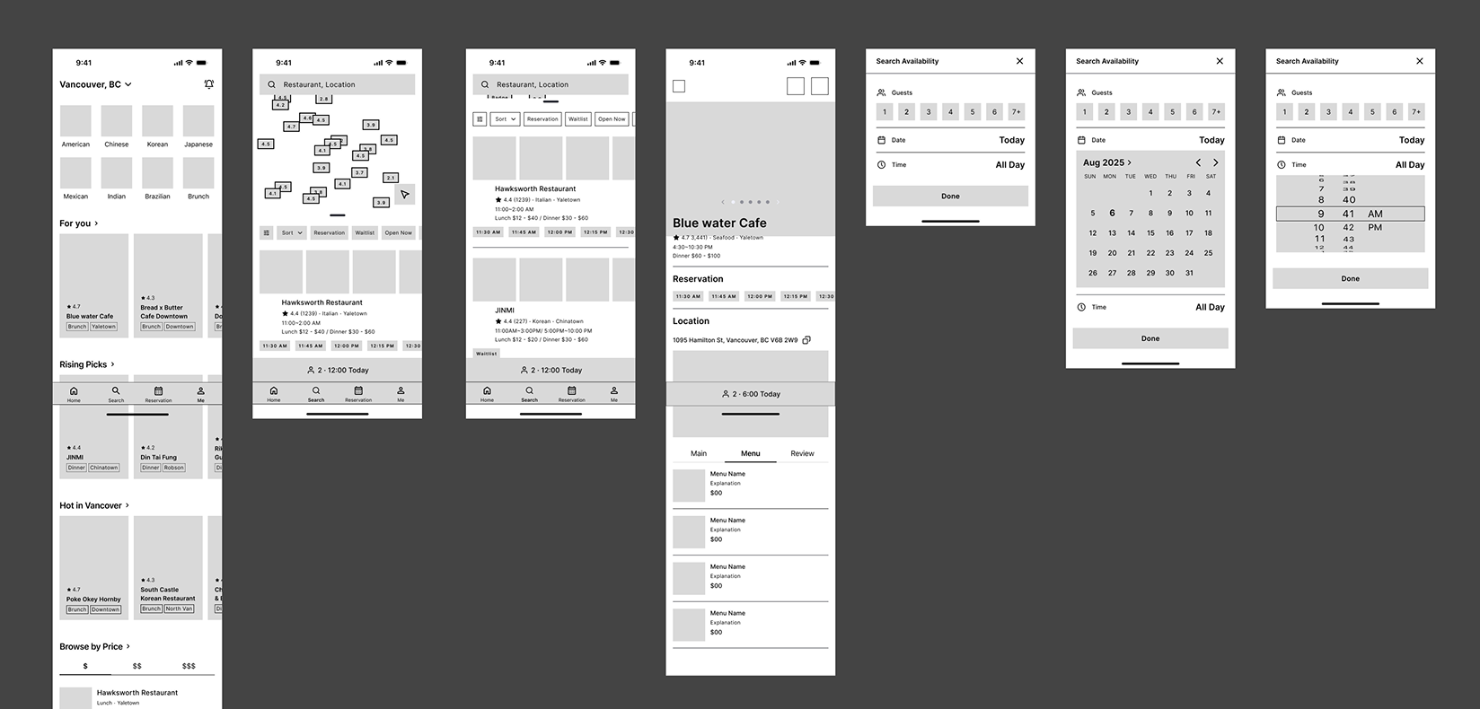 Wireframes prioritizing transparency