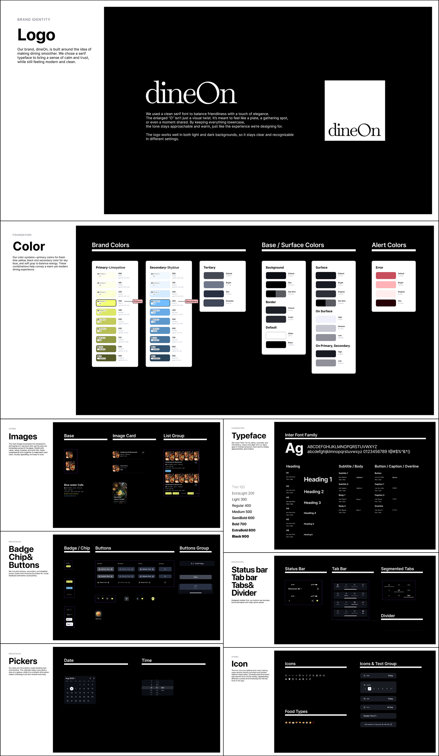 dineOn UI design system guide