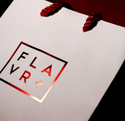 FLAVR brand gift bag detail