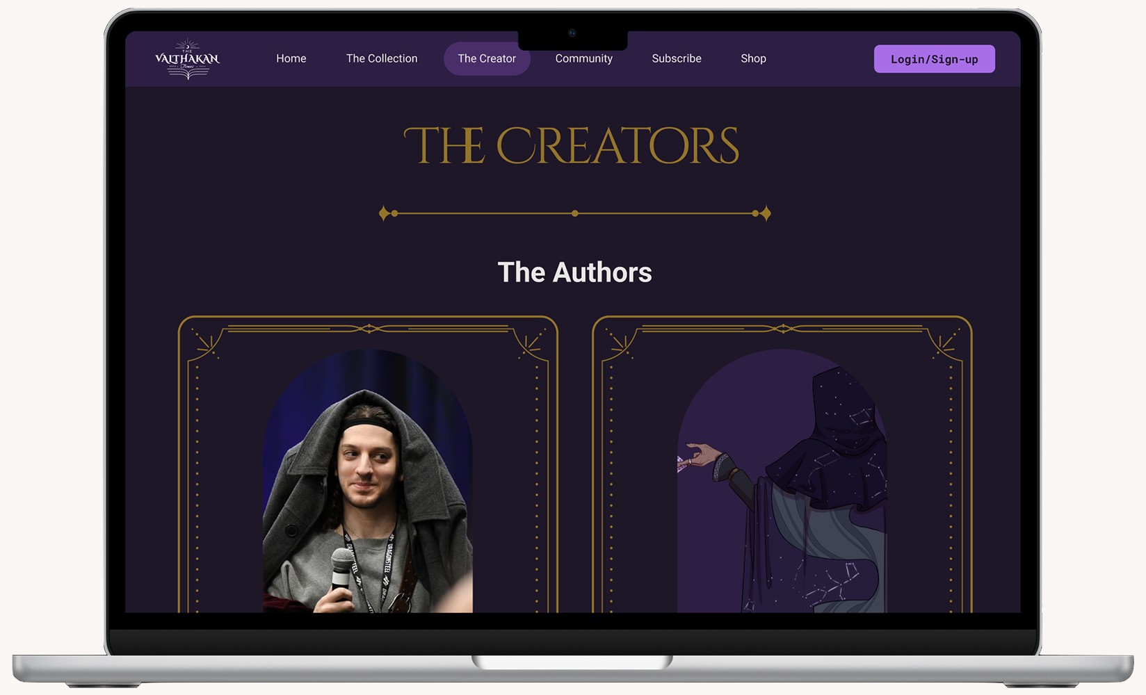 Final design showcase — Home, Collection, and Creators pages